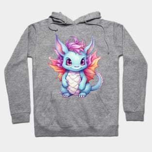 Kawaii Dragon Drawing Hoodie